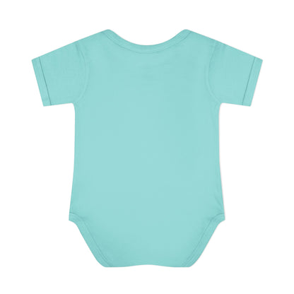 Chill Pretty as a Peach baby bodysuit, plain back view.