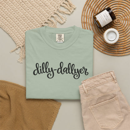 Dilly-Dallyer tee for grown-ups