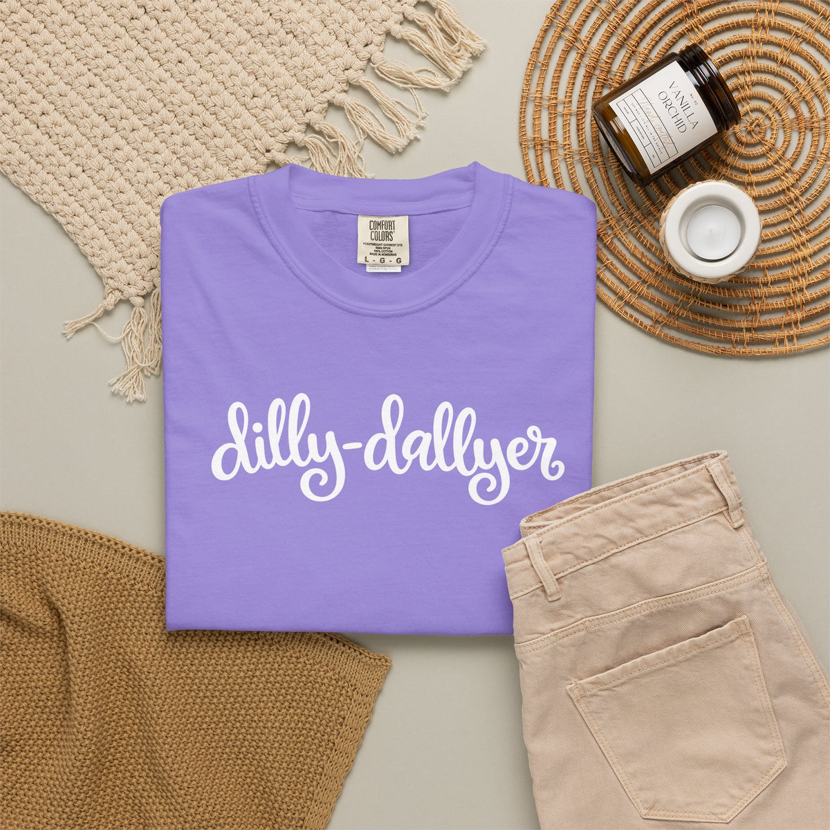 Dilly-Dallyer tee for grown-ups
